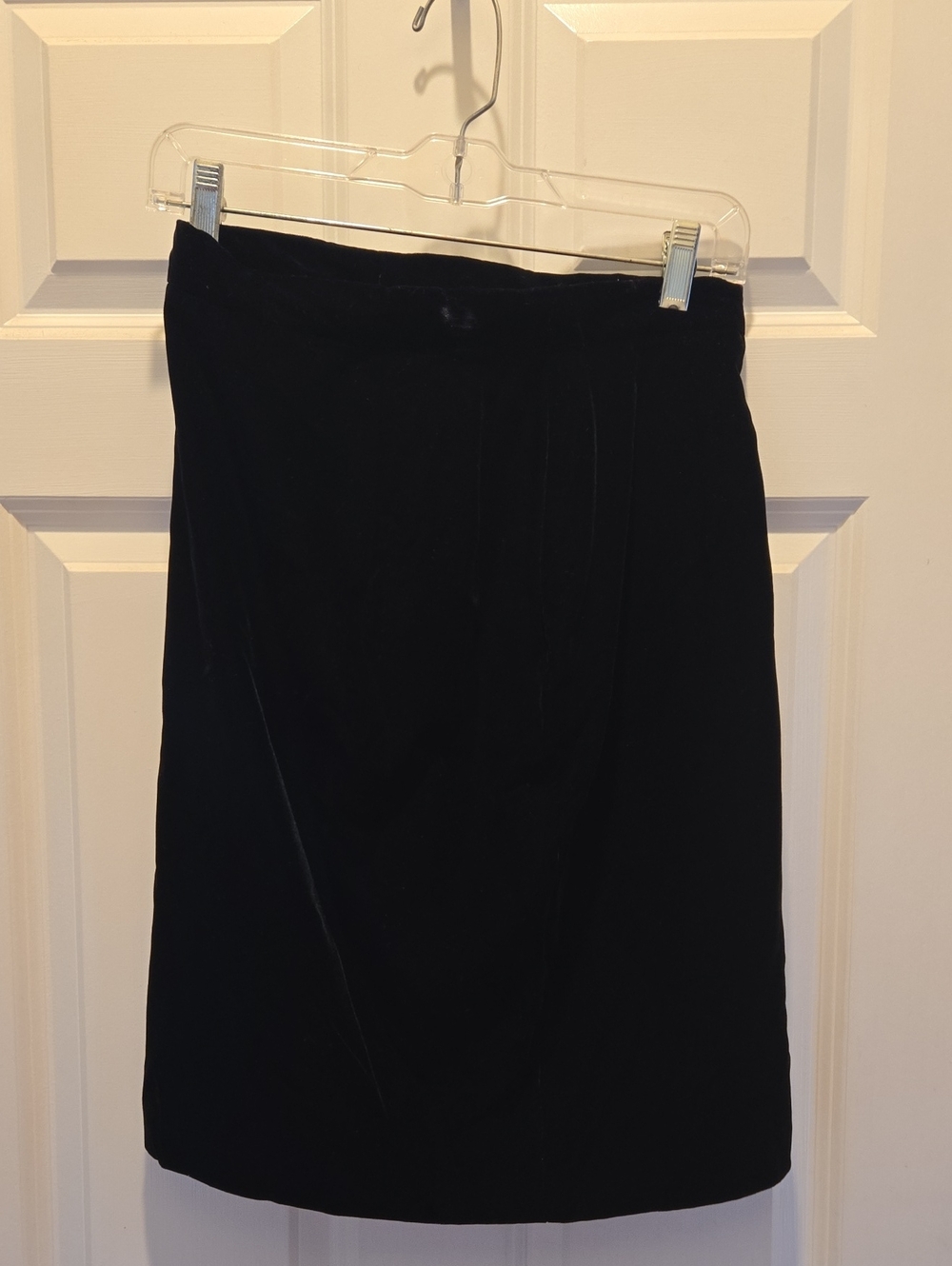 Vintage Talbots x Jessica McClintock Black Velvet Pencil Skirt Size 10 USA